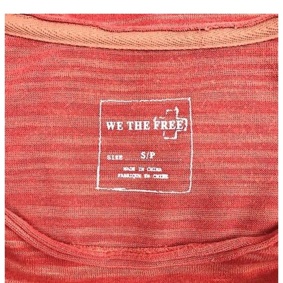 We The Free by Free People Sz Small Orange Top - Picture 4 of 4